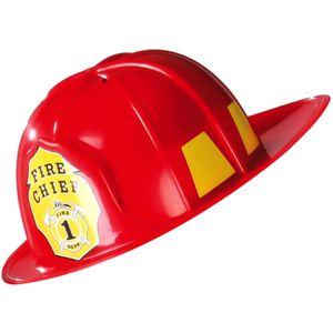 Rode brandweer helm voor volwassenen