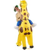Opblaasbaar giraffe kostuum voor volwassenen