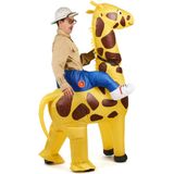 Opblaasbaar giraffe kostuum voor volwassenen