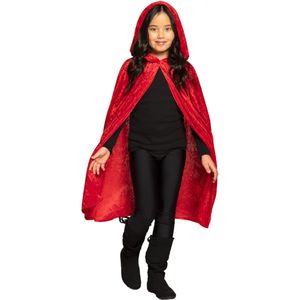 Rood fluwele cape voor kinderen