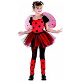 Rode en roze lieveheersbeestje outfit voor meisjes