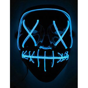 Blauw lichtgevend led masker voor volwassenen