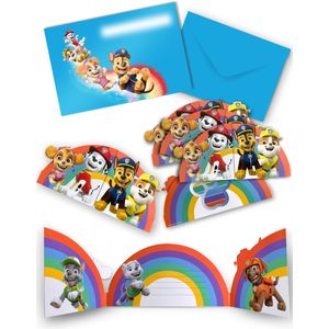 8 uitnodigingskaarten en enveloppen PAW Patrol