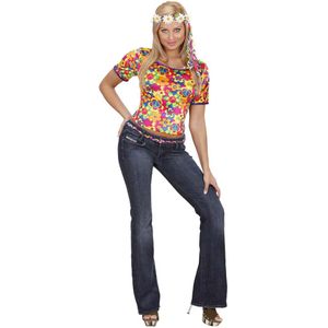 Hippie t-shirt met bloemenpatroon voor dames