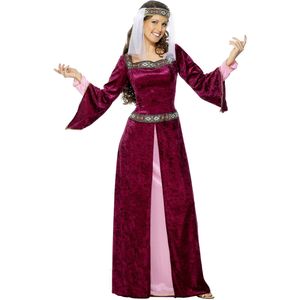 Fluweelachtig middeleeuwse koningin kostuum voor vrouwen