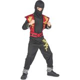 Gele en rode draak ninja outfit voor jongens