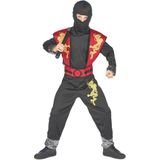 Gele en rode draak ninja outfit voor jongens