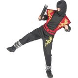 Gele en rode draak ninja outfit voor jongens