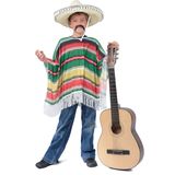 Gekleurde klassieke Mexicaanse poncho voor kinderen