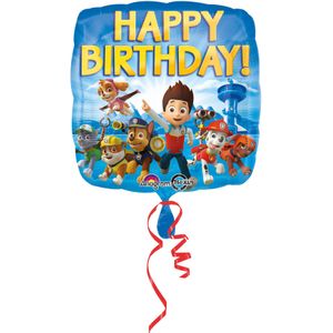 PAW Patrol folieballon 'Happy Birthday' 43 cm