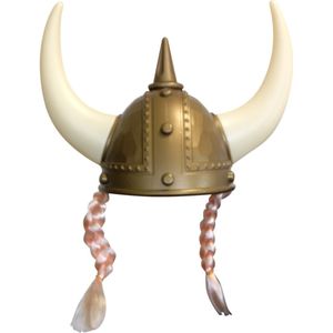 Viking helm met vlechten voor volwassenen