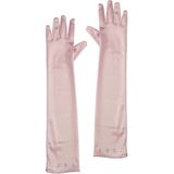 Lange roze handschoenen voor kinderen