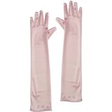 Lange roze handschoenen voor kinderen