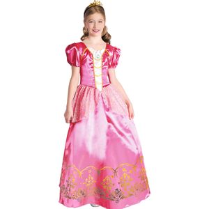 Elegante roze en goudkleurige prinses outfit voor meisjes