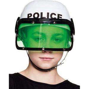 Witte politie helm voor kinderen
