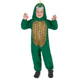 Gele en groene dinosaurus outfit voor kinderen