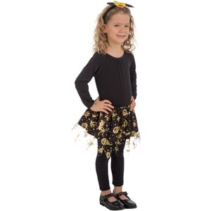 Zwarte en goudkleurige Halloween tutu voor meisjes
