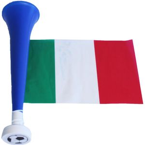 Voetbal toeter met italiaanse vlag