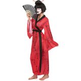 Geisha kostuum met Japanse tekens voor vrouwen