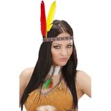 Indianen hoofdband met veren voor volwassenen