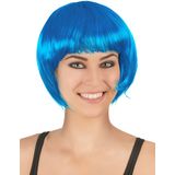 Korte blauwe aqua pruik voor vrouwen