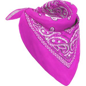 Fluo roze bandana voor volwassenen