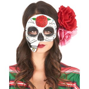 Asymmetrisch Día de los Muertos masker