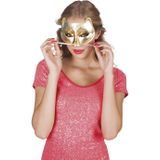 Gouden katten masker voor volwassenen