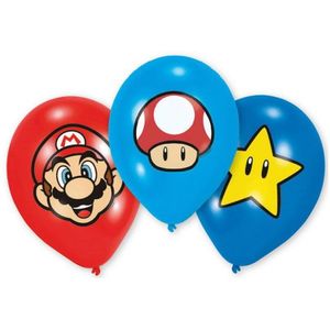 6 Super Mario latex ballonnen