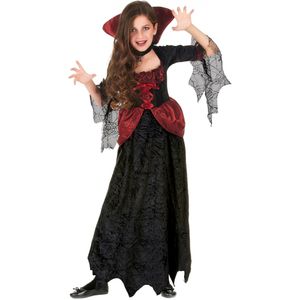 Fluweelachtig vampier kostuum voor meisjes