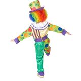 Kleurrijke clown kostuum voor jongens