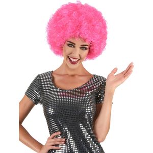 Roze disco pruik voor volwassenen - Comfort