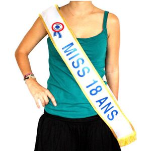 Blauwe Miss-sjerp 18 jaar