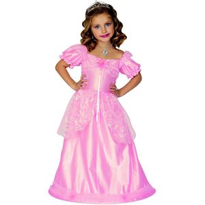 Glanzend roze prinsessenpak voor meisjes