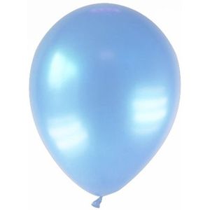 12 gemetalliseerde lichtblauwe ballonnen