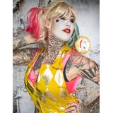 Gouden Harley Quinn Birds of Prey kostuum voor dames