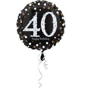 Glanzende Happy Birthday 40 jaar ballon