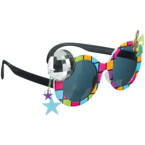 Veelkleurige disco bril voor volwassenen