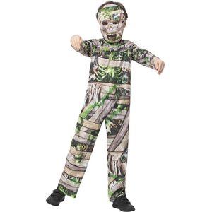 Groene zombie-mummie vermomming voor kinderen