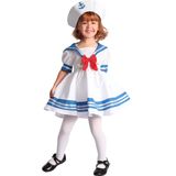 Wit en blauw matroos kostuum voor meisjes