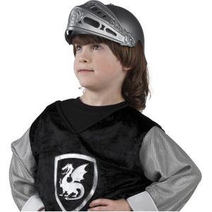 Zilverkleurige ridderhelm voor kinderen