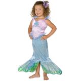 Roze met blauw zeemeermin kostuum voor meisjes