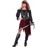 Sexy fluweelachtige piraten outfit voor vrouwen