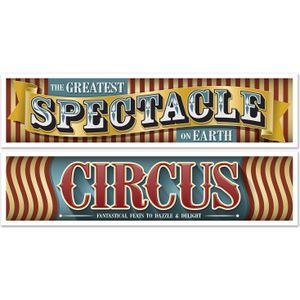 Set van 2 circus banners 1,5 m