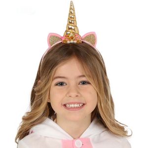Goud met roze eenhoorn haarband voor kinderen