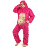Roze en beige gorilla pak voor volwassenen