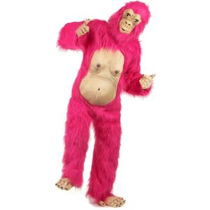 Roze en beige gorilla pak voor volwassenen