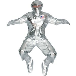 Zilverkleurig astronauten kostuum voor volwassenen