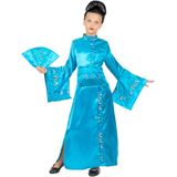 Blauw meisjeskostuum Chinees