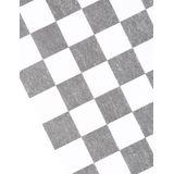 Zwart-witte tafelloper schaakboordpatroon
